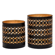 Set of 2 Metal Votive Candle Holders