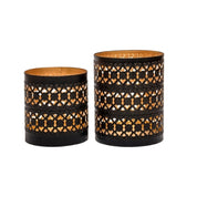 Set of 2 Metal Votive Candle Holders