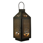 Deer Cutout Tabletop Metal Lantern