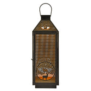 Deer Cutout Tabletop Metal Lantern