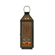 Deer Cutout Tabletop Metal Lantern