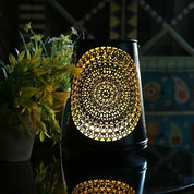 Metal Tealight Candle Holder in Black & Gold Finish