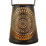 Metal Tealight Candle Holder in Black & Gold Finish