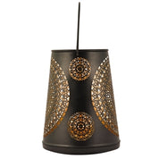 Metal Tealight Candle Holder in Black & Gold Finish