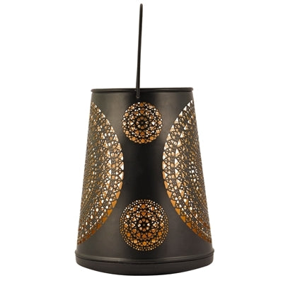 Metal Tealight Candle Holder in Black & Gold Finish