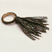 Brown Beaded Napkin Rings - Set of 4