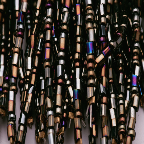 Brown Beaded Napkin Rings - Set of 4