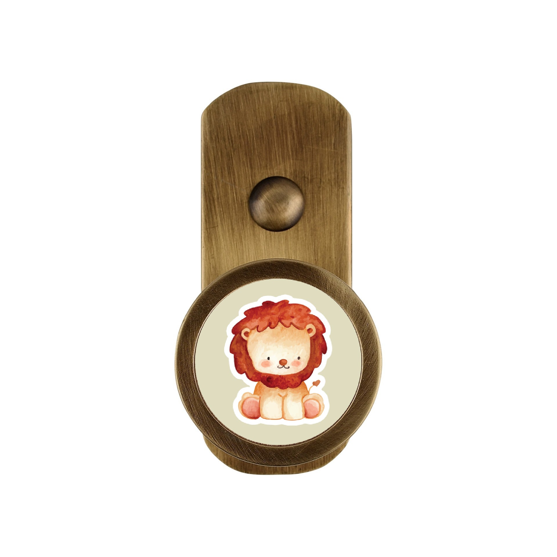 BRASS WALL HOOK WITH ANIMAL SAFARI