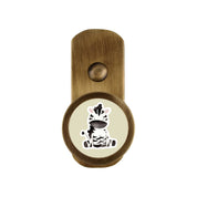 BRASS WALL HOOK WITH ANIMAL SAFARI