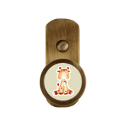 BRASS WALL HOOK WITH ANIMAL SAFARI