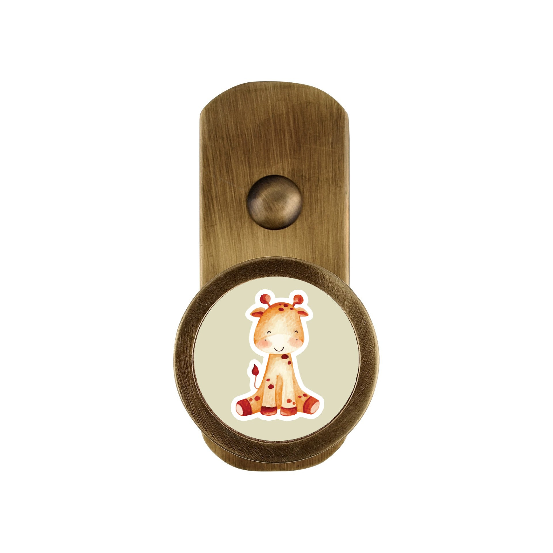 BRASS WALL HOOK WITH ANIMAL SAFARI
