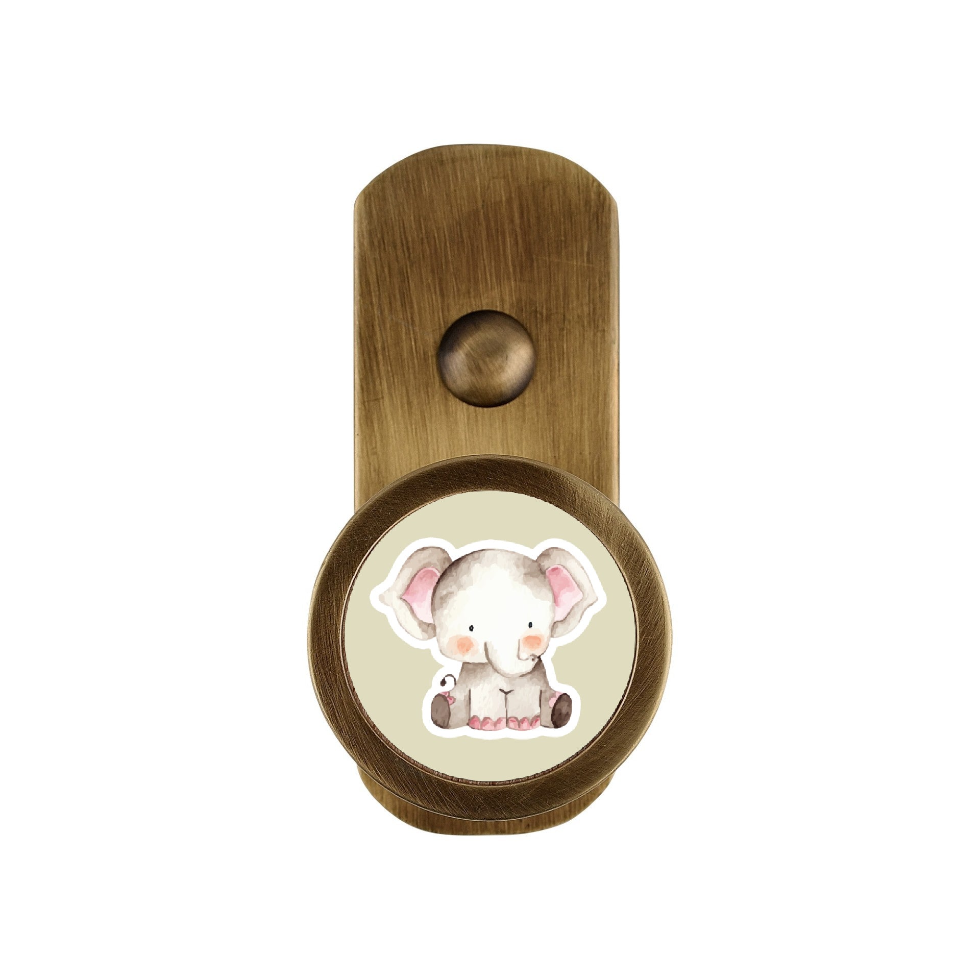 BRASS WALL HOOK WITH ANIMAL SAFARI