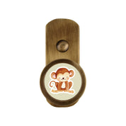 BRASS WALL HOOK WITH ANIMAL SAFARI