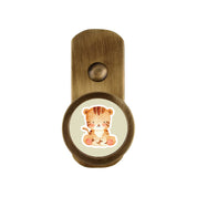 BRASS WALL HOOK WITH ANIMAL SAFARI