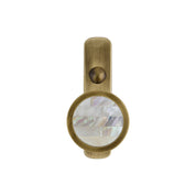 BRASS WALL HOOK WITH NATURAL WHITE MOP