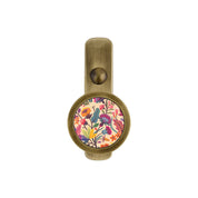 BRASS WALL HOOK WITH FLORAL
