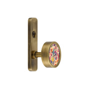 BRASS WALL HOOK WITH FLORAL