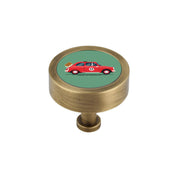 RED CAR PRINT KNOB