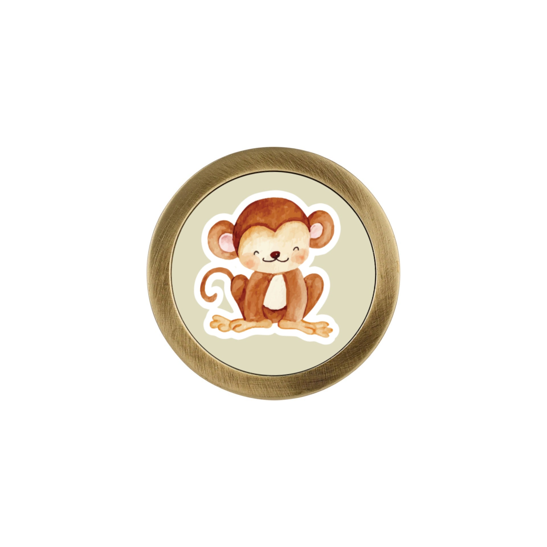 BABY MONKEY PRINT CABINET KNOB