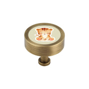 TIGER CUB PRINT CABINET KNOB