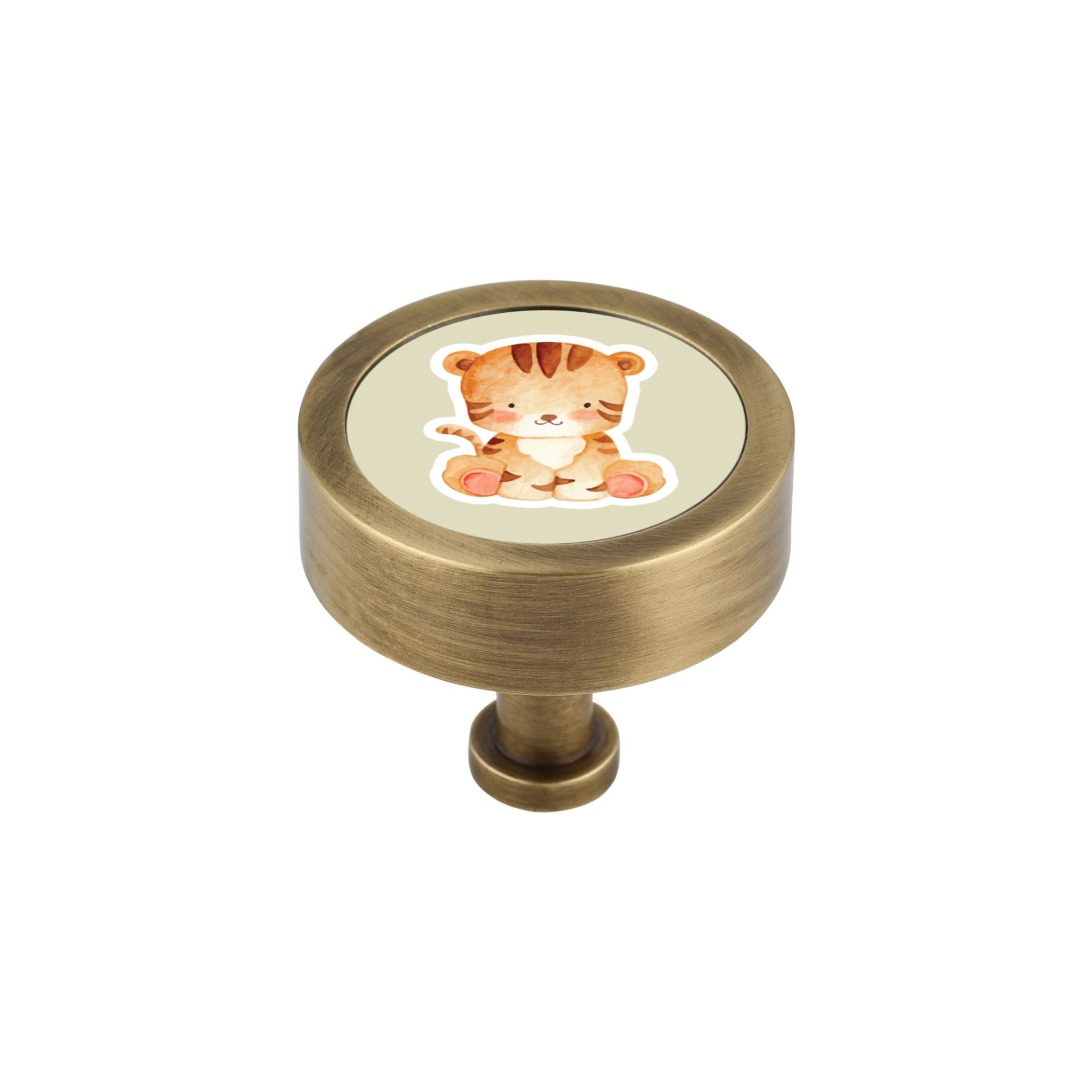 TIGER CUB PRINT CABINET KNOB