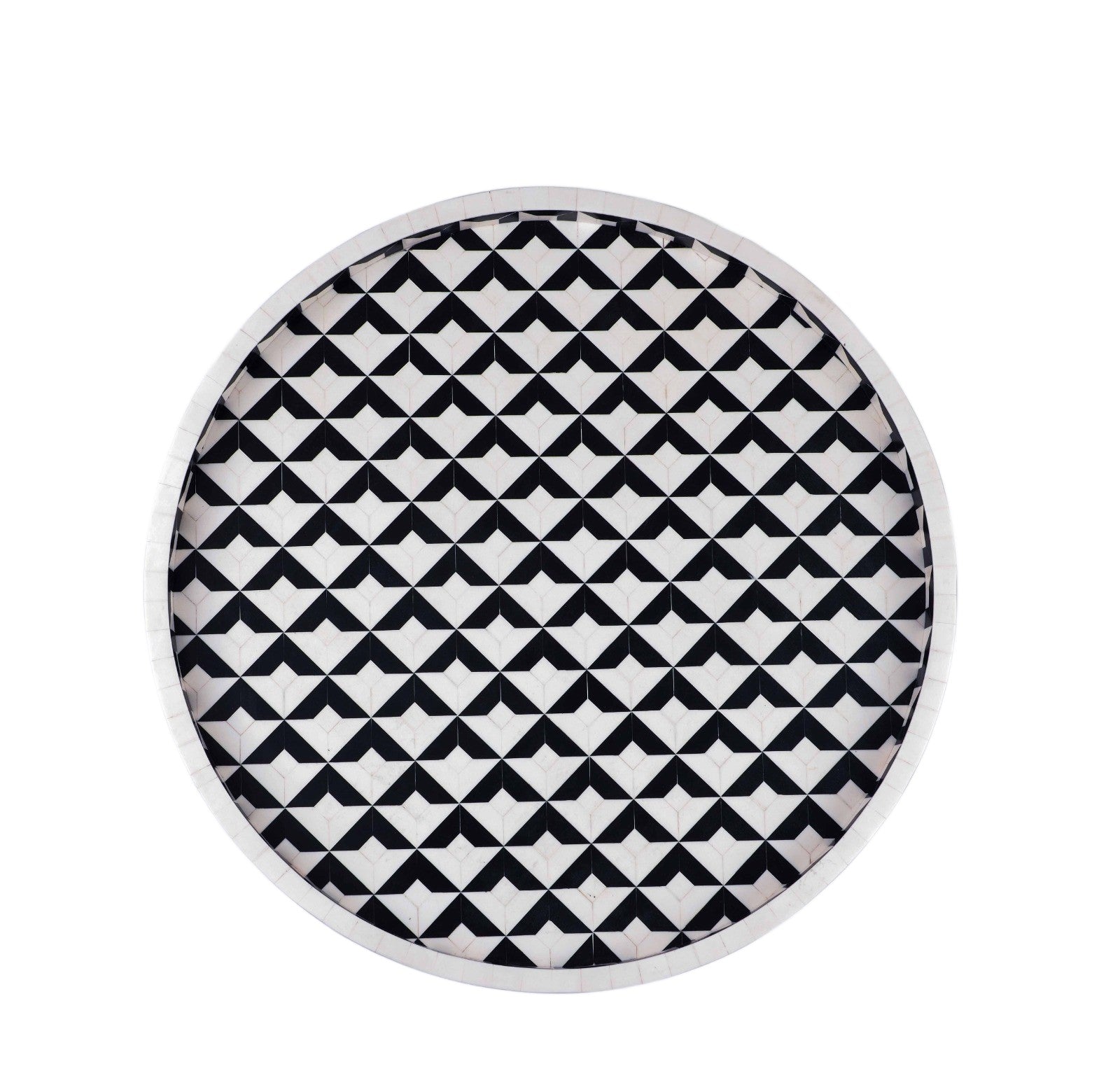 Checkered Resin Inlay Tray