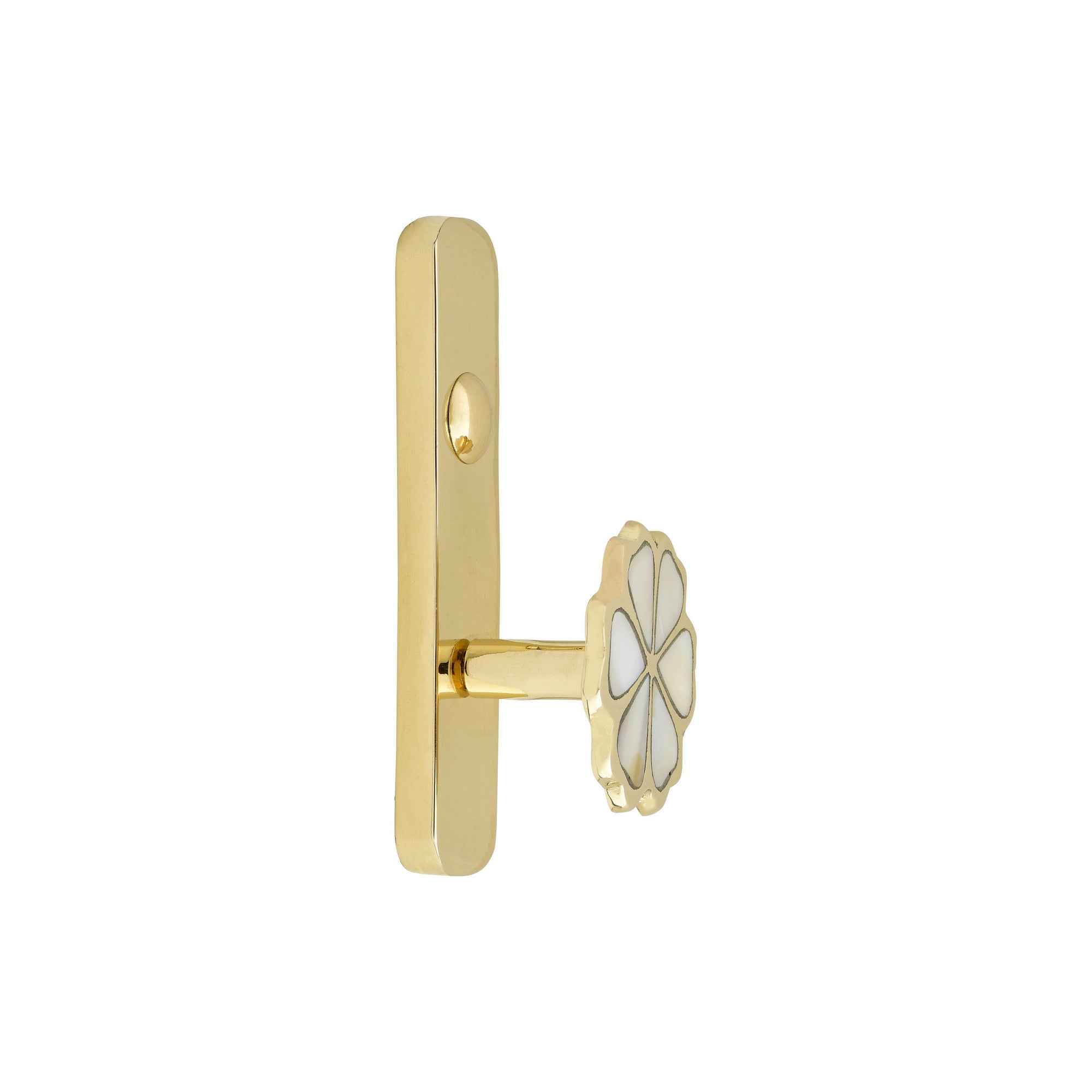 Brass & Mother of Pearl Decorative Wall Hook