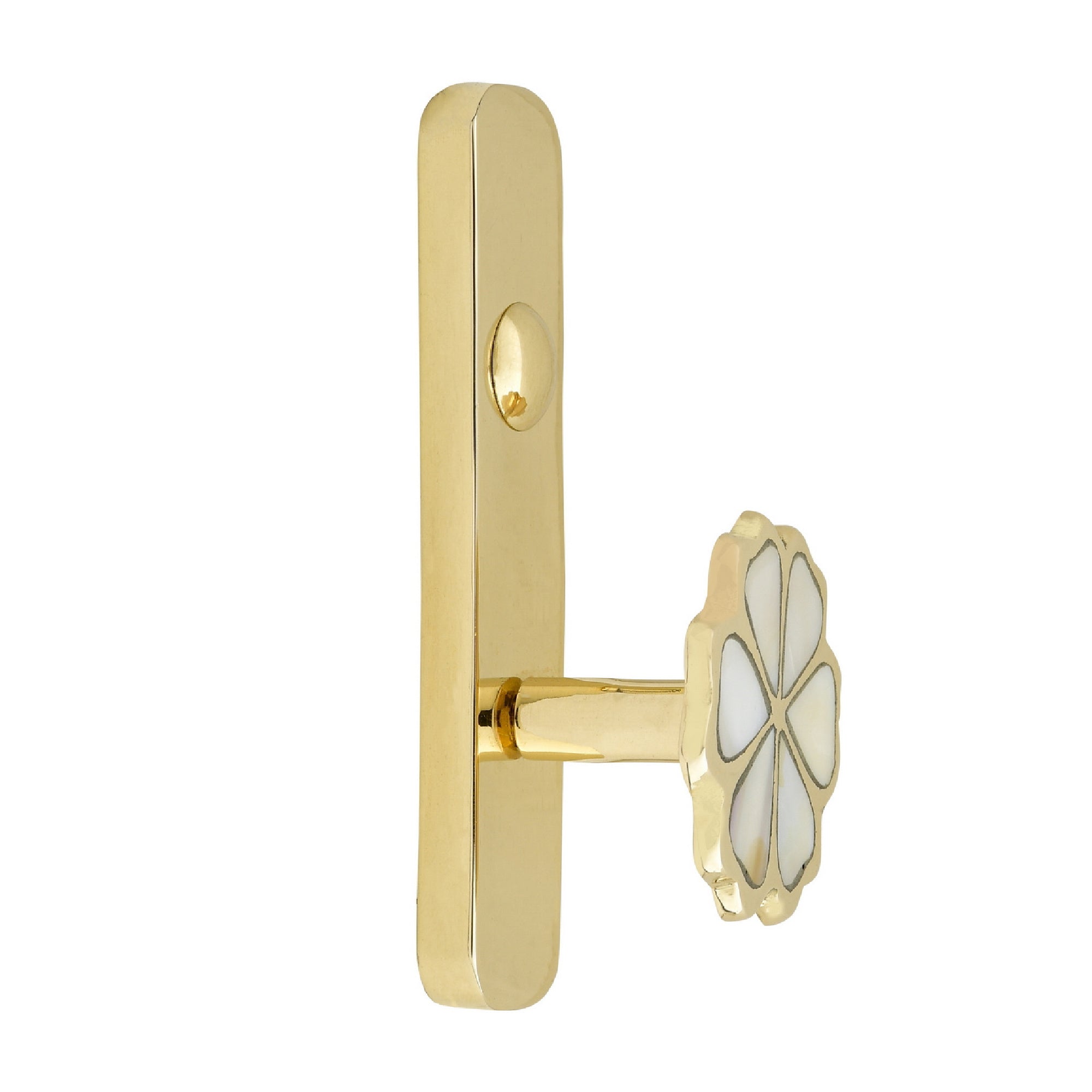 Brass & Mother of Pearl Decorative Wall Hook