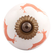 Reindeer Ceramic Cabinet Knob – Rustic Wildlife Hardware