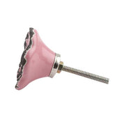 Pink Ceramic Flower Knob