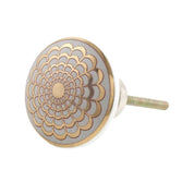Golden Floral Cabinet Knob