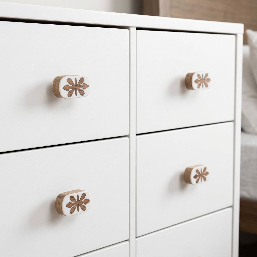 Wood Inlay Cabinet Knob