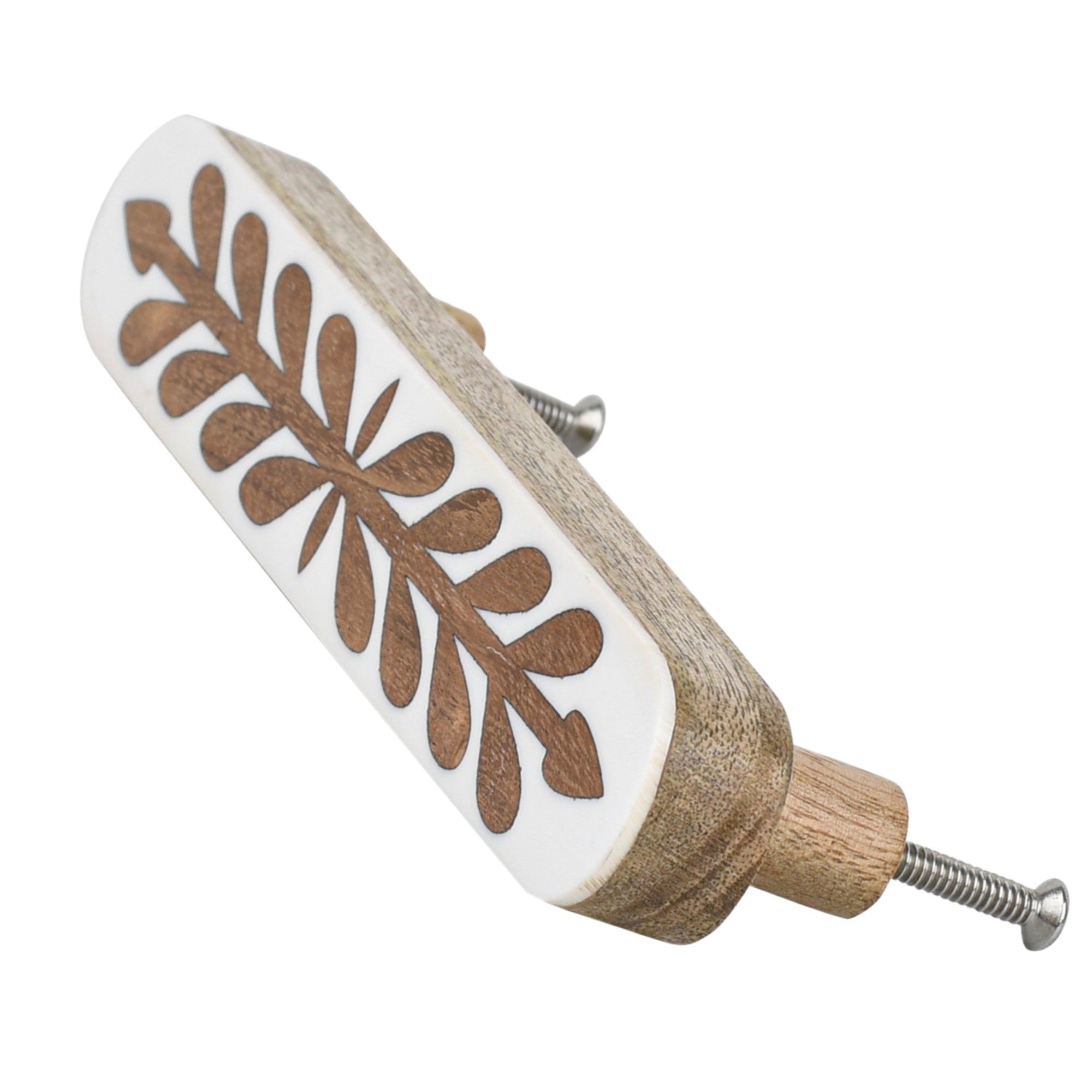 Wood Inlay Cabinet Pull - 7"