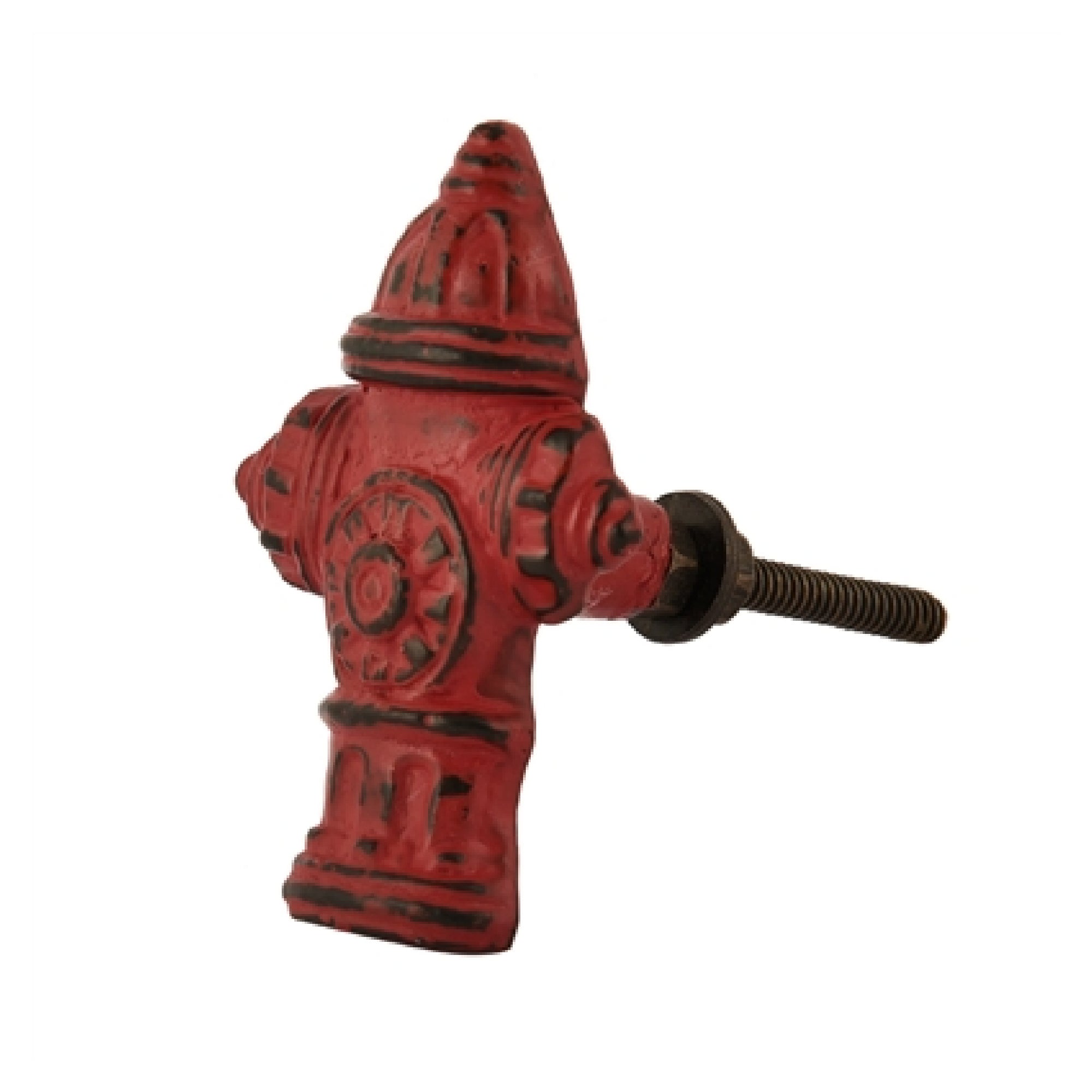 Fire Hydrant Cabinet Knob – Distressed Red Finish
