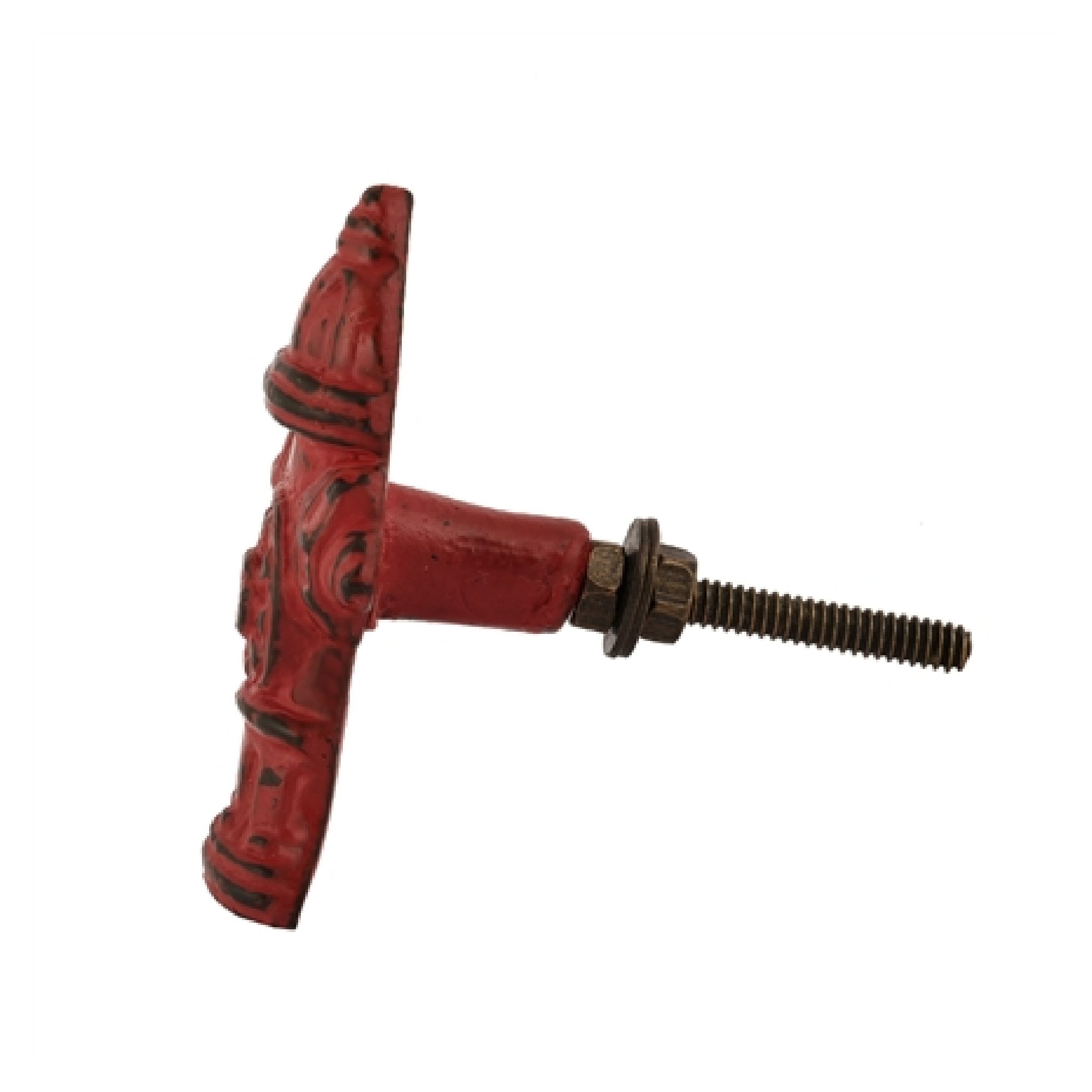 Fire Hydrant Cabinet Knob – Distressed Red Finish