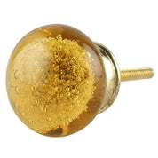Yellow Bubble Glass Cabinet Knob