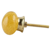 Yellow Bubble Glass Cabinet Knob