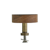 Blue Laminate Acacia Wood Cabinet Knob with Solid Brass Projection