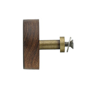 Emerald Green Laminate Acacia Wood Cabinet Knob with Solid Brass Projection