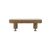 Brown Floral Resin Inlay Cabinet Pull on Wood