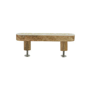 Yellow Floral Resin Inlay Cabinet Pull on Wood