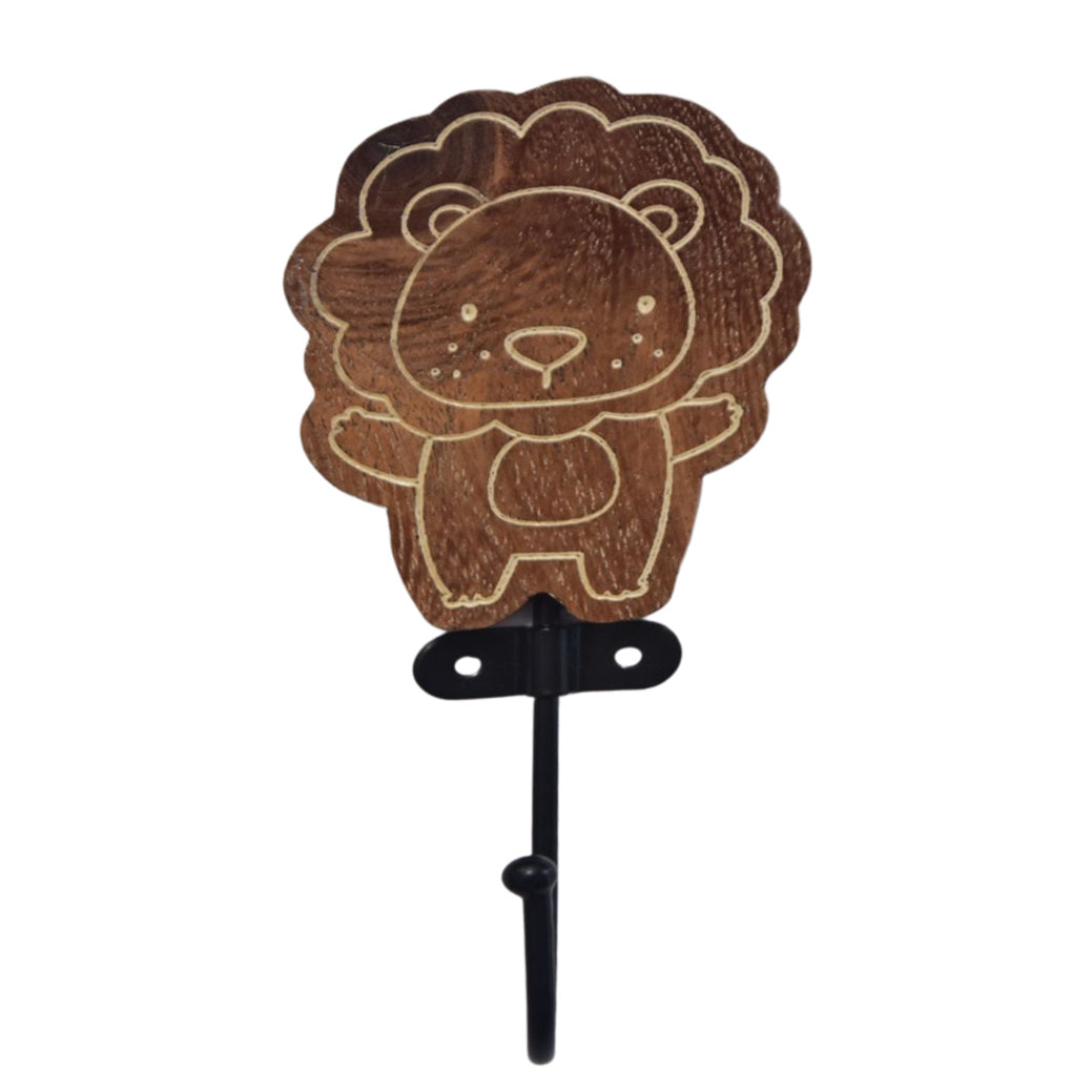 Animal Cutout Wooden Wall Hooks | Decorative Wood Hook