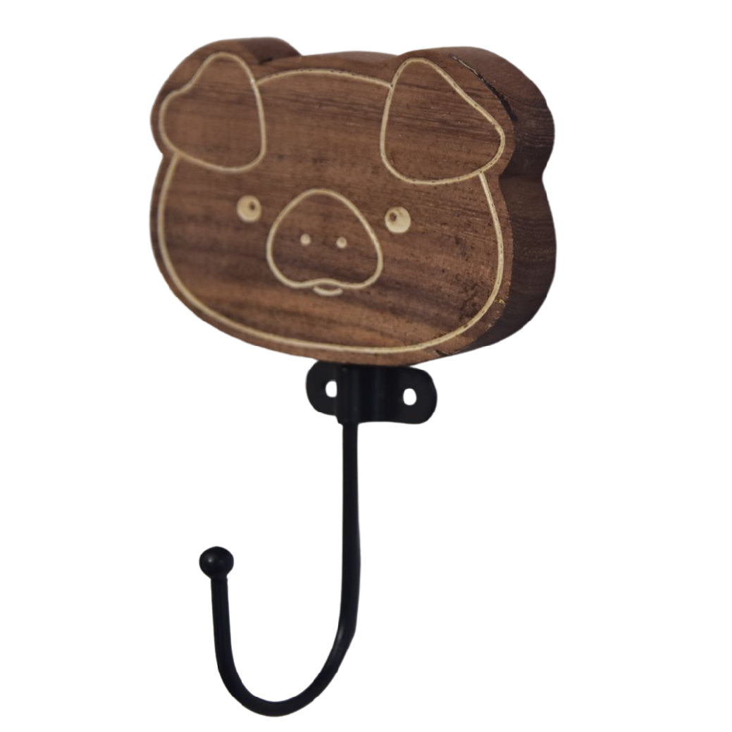 Animal Cutout Wooden Wall Hooks | Decorative Wood Hook