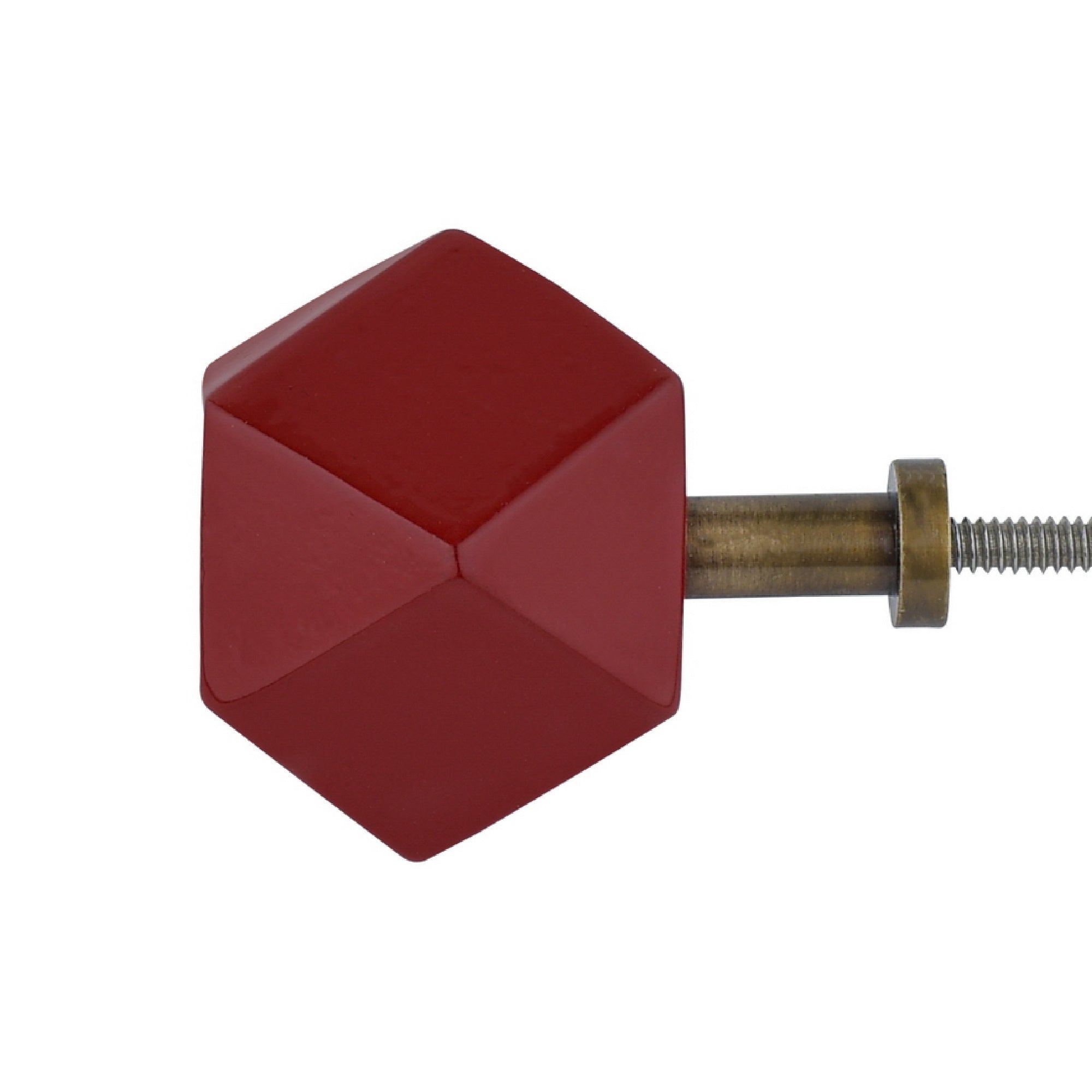 Maroon Wooden Cabinet Knob