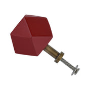 Maroon Wooden Cabinet Knob