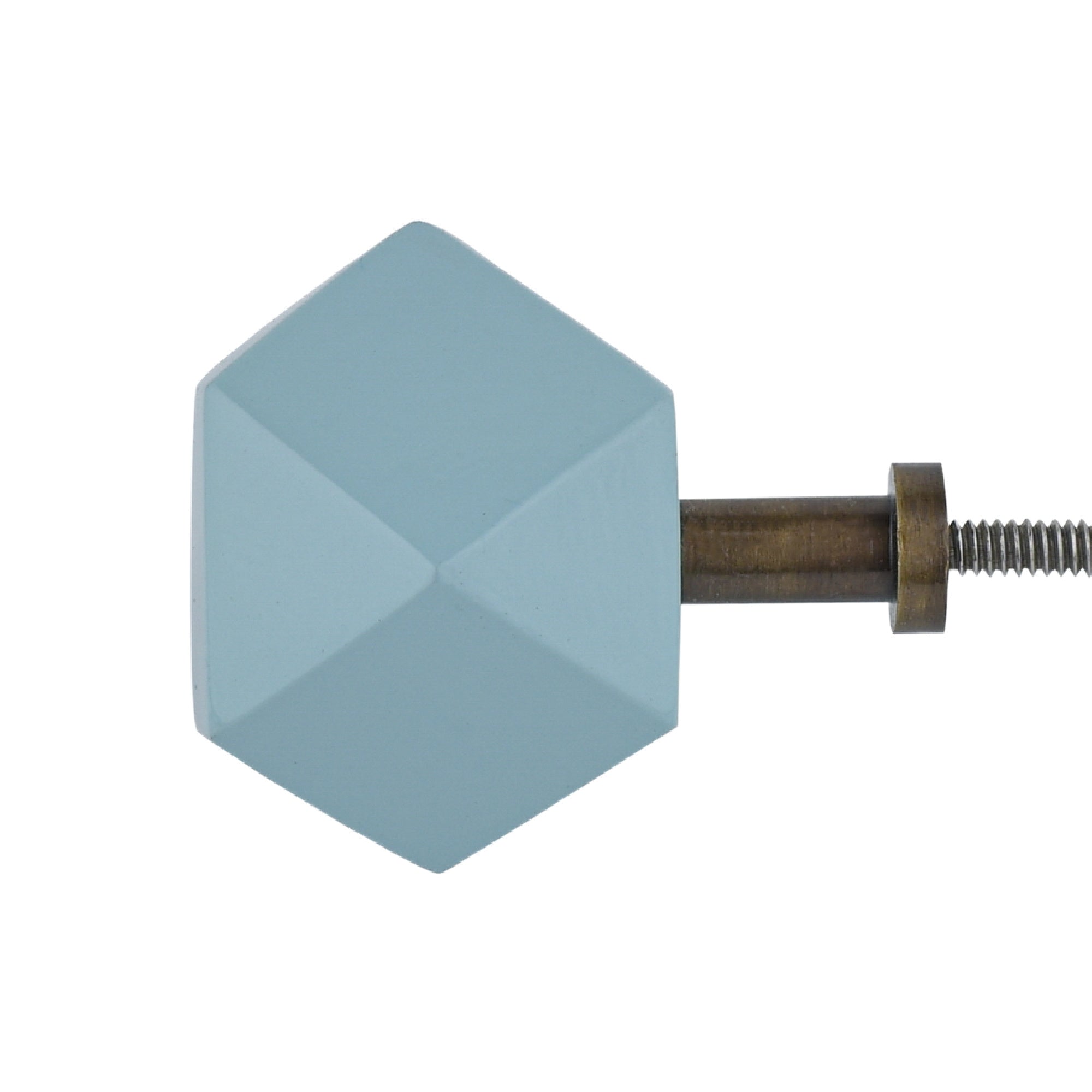 Blue Wooden Cabinet Knob