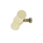 Ivory Painted Bamboo‑Shaped Cabinet Knob with Brass Fitting