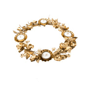 Gold Floral Ring Tealight Candle Holder – 4 Tealight Candles