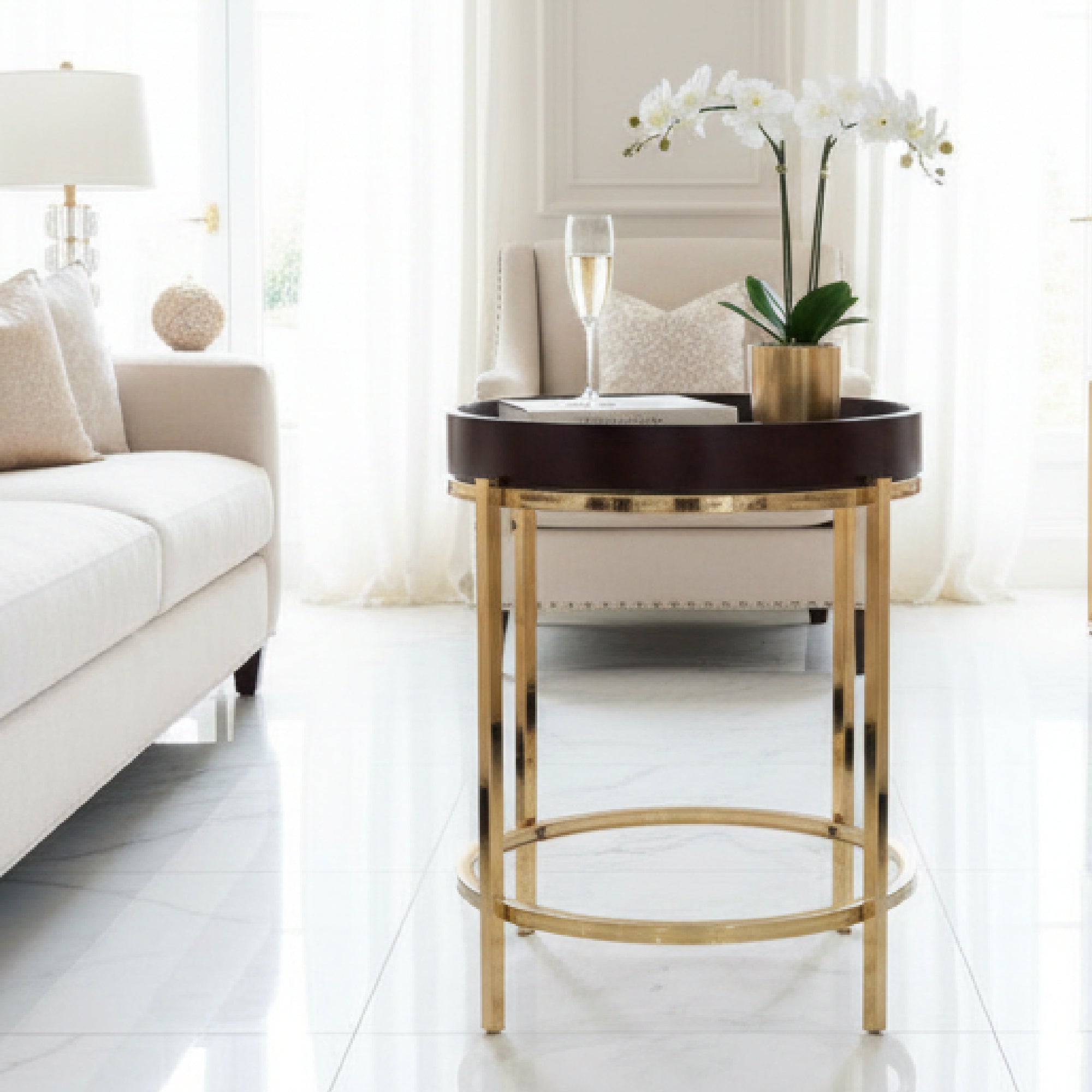 Stainless Steel End Table