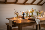 Black Candle Holder - Dining Table